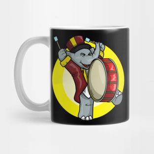 Elephant as Musician with Drum Mug